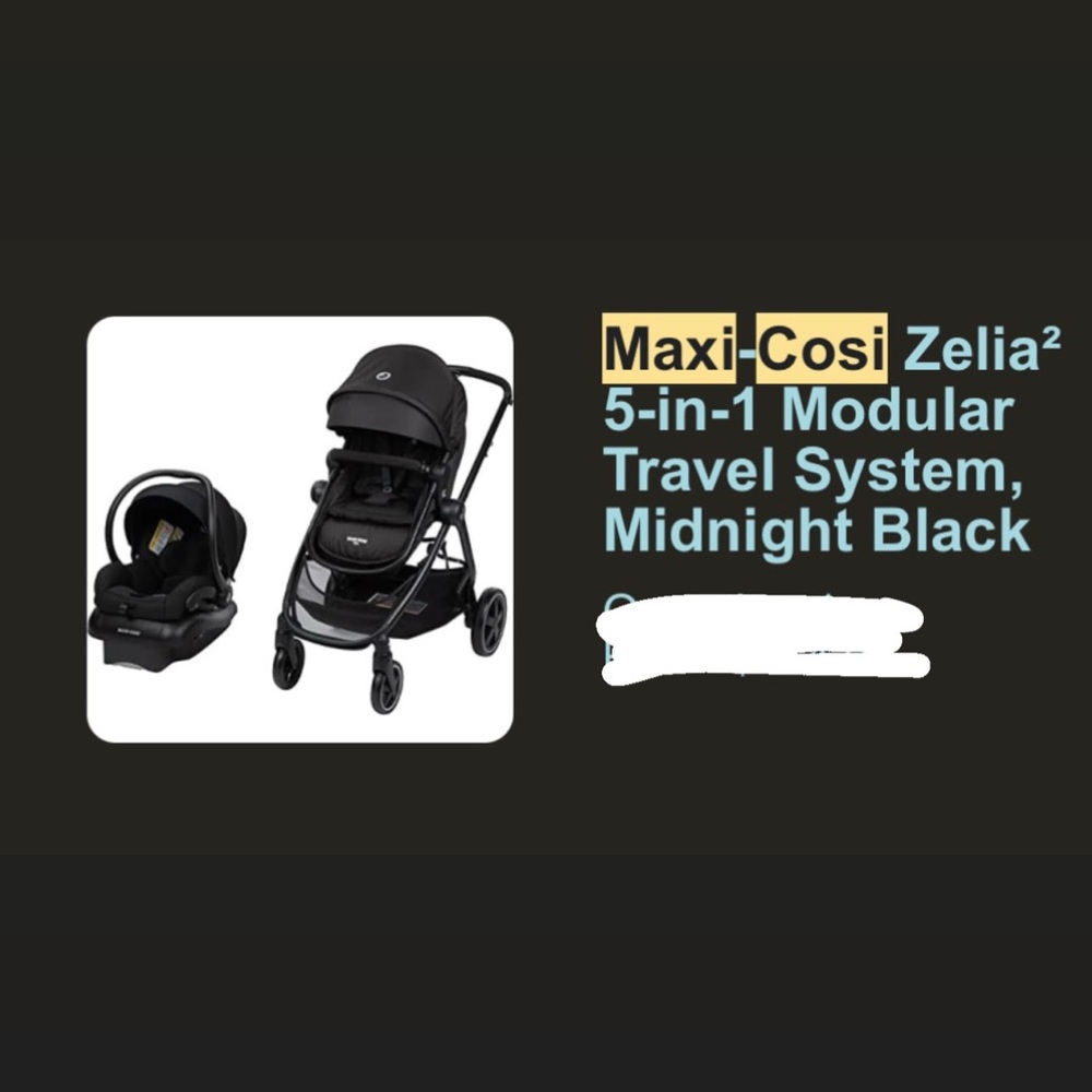 Zelia² 5-in-1 Modular Travel System, Midnight Black

Shipping available